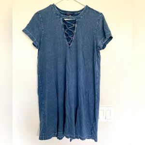 4/$25 American Eagle Outfitters Blue Shirt Dress Women’s Large